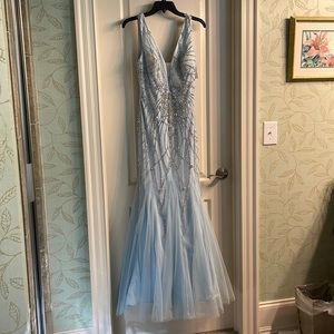XScape embellished light blue evening dress size 4 - please read notes